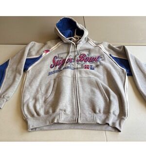 NFL Super Bowl XL Detroit Full Zip Hoodie Men's Large Steelers 2006
